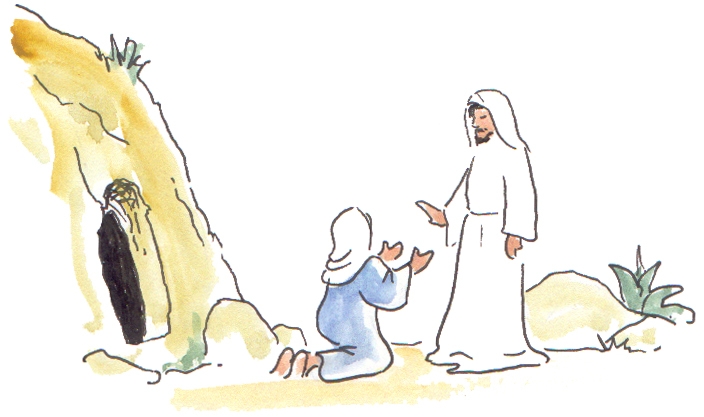Mary & Jesus & tomb